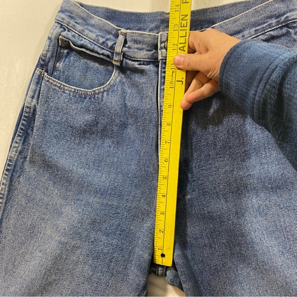 Bill Blass Jeans Woman’s 10 High Rise Vintage Tapered leg Blue Denim Jeans Zip - Picture 7 of 11